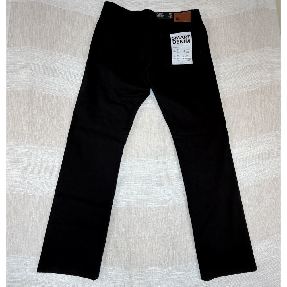 NWT DL1961 Avery Modern Straight Men's Jeans Sz 35x32 Black Smart Denim NEW